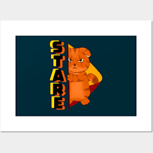 Cat Stare Posters and Art